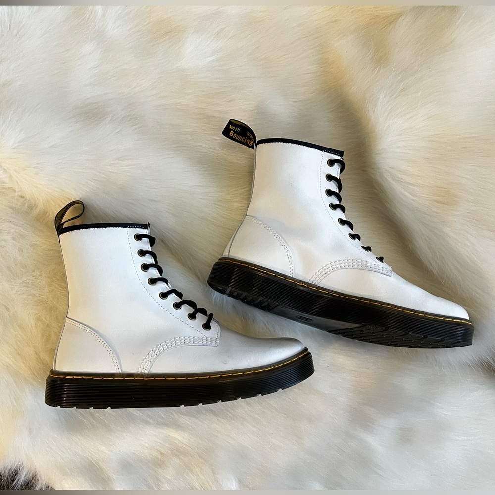 Dr. Marten Zavala white combat boots